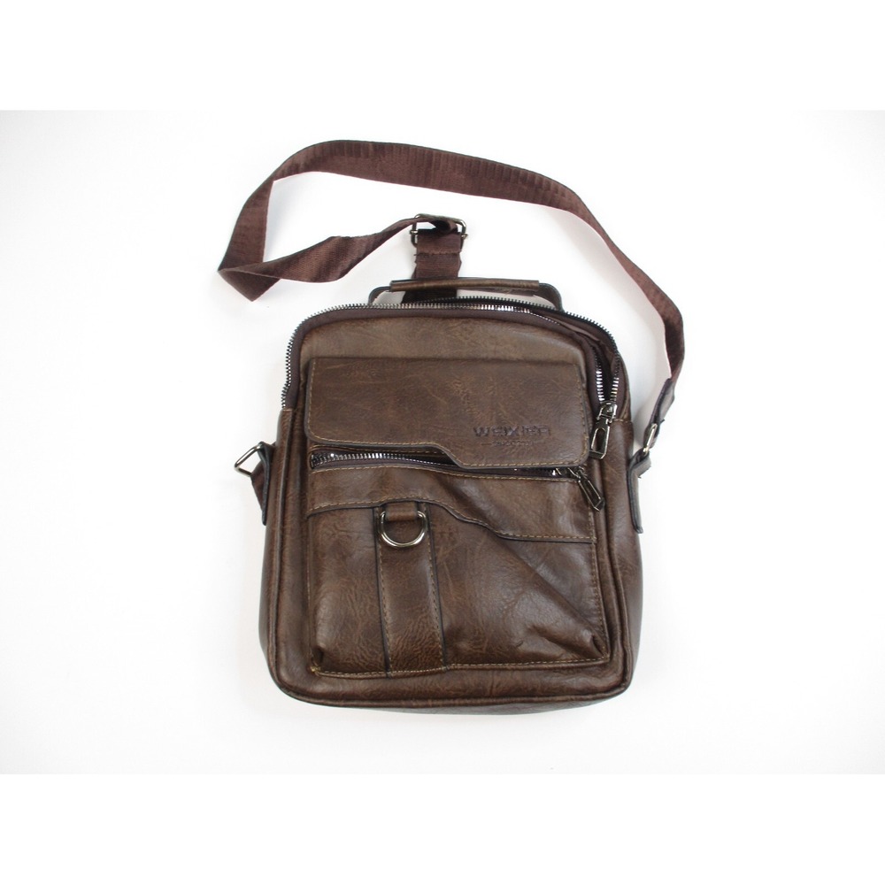 Wexier Brown Leather Crossbody Bag Messenger Shoulder Bag Travel Organizer Unise